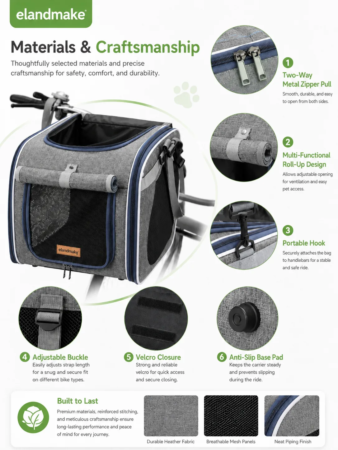 custom bicycle handlebar pet basket manufacturer
