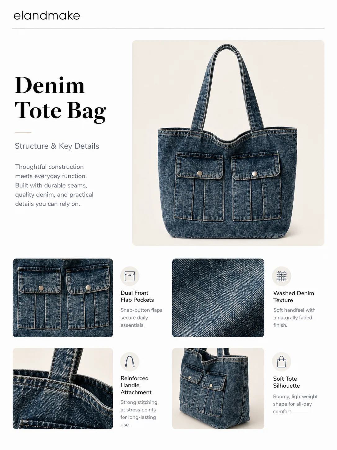 Custom Denim Tote Bag Factory