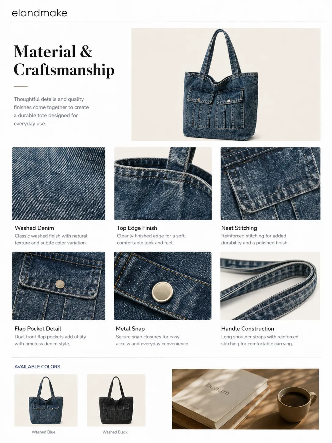 Custom Denim Tote Bag Factory