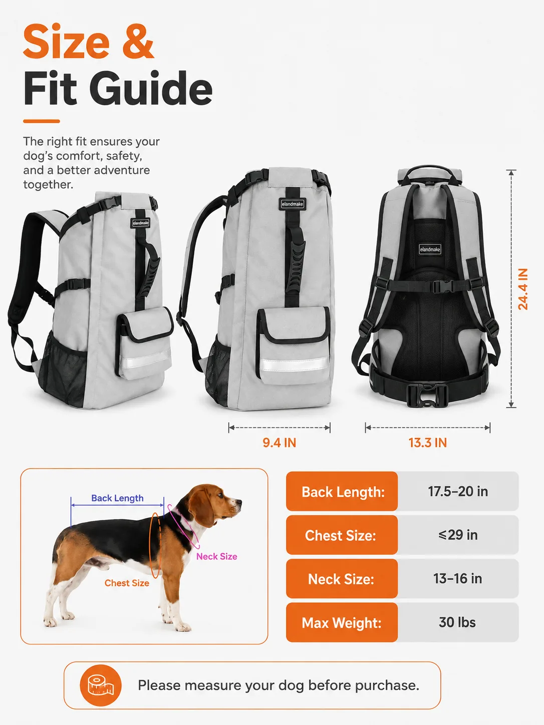 dog hiking backpack manufacturer