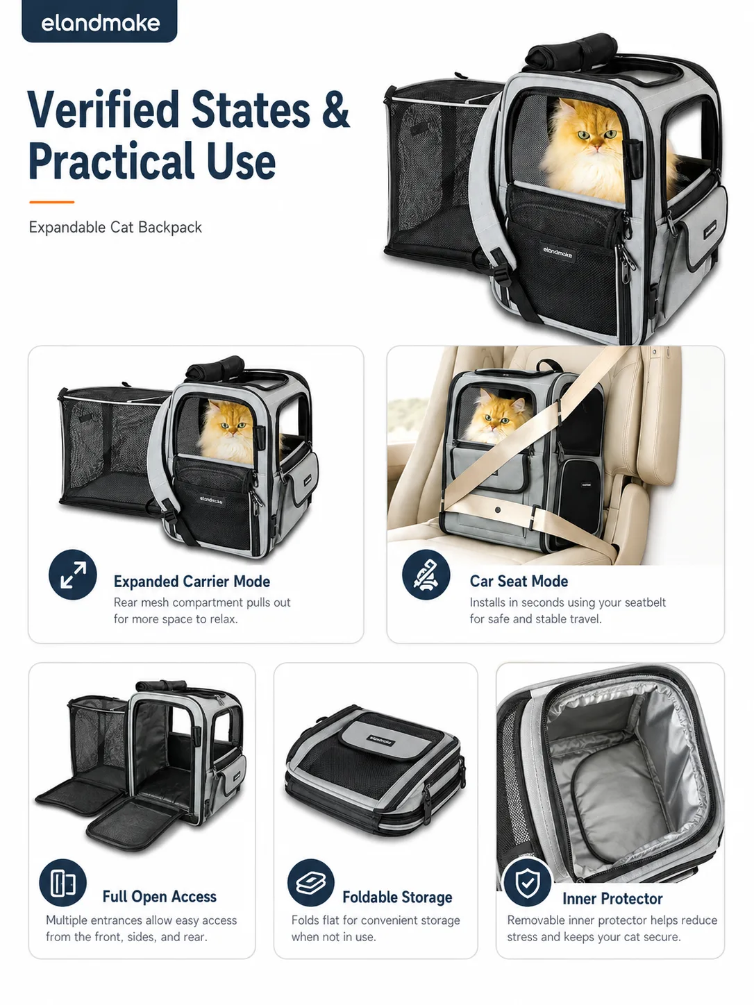 Expandable Cat Backpack Supplier