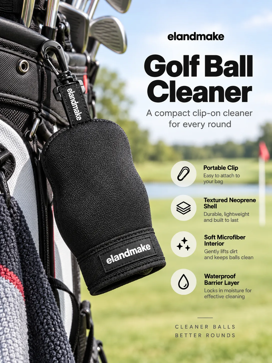 custom golf ball cleaner pouch manufacturer