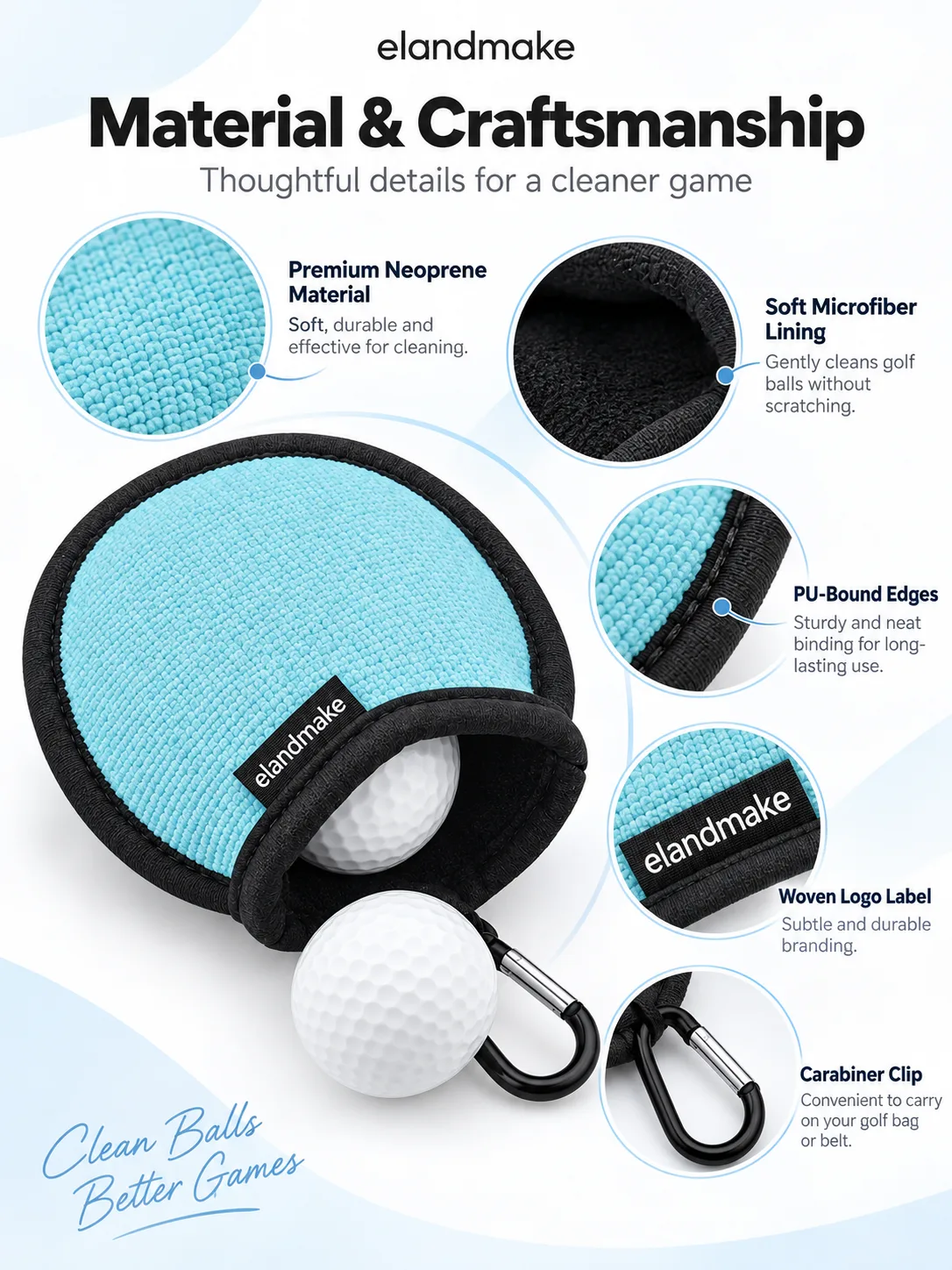 golf ball cleaning bag manufacturer