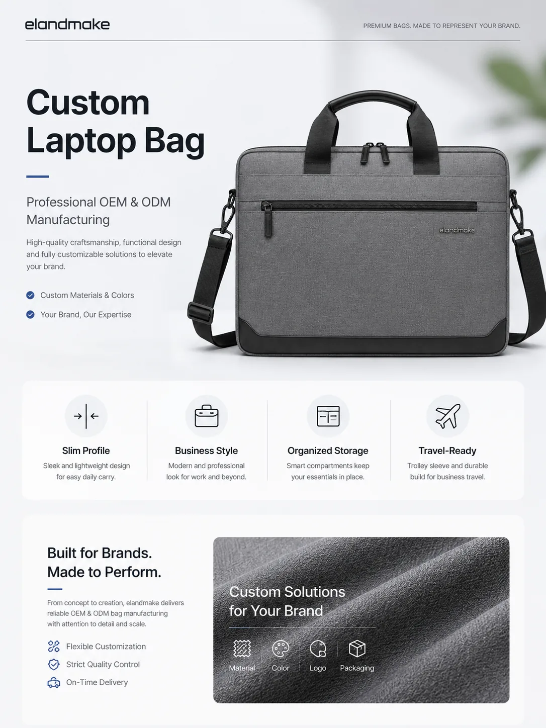 Laptop Bag Manufacturer factory