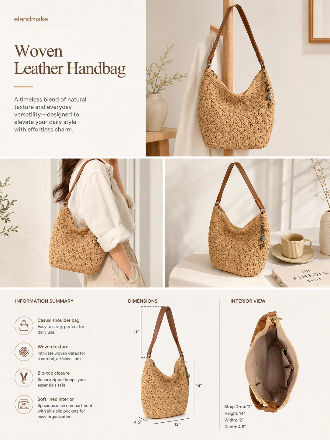 paper straw hobo handbag manufacturer