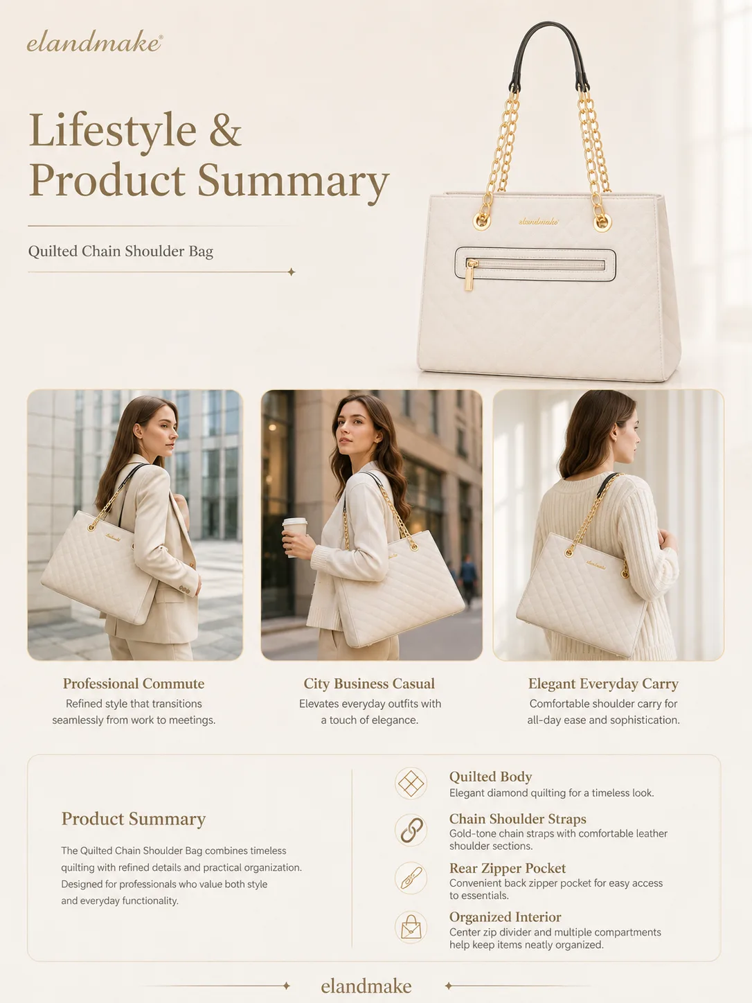 quilted chain shoulder bag manufacturer