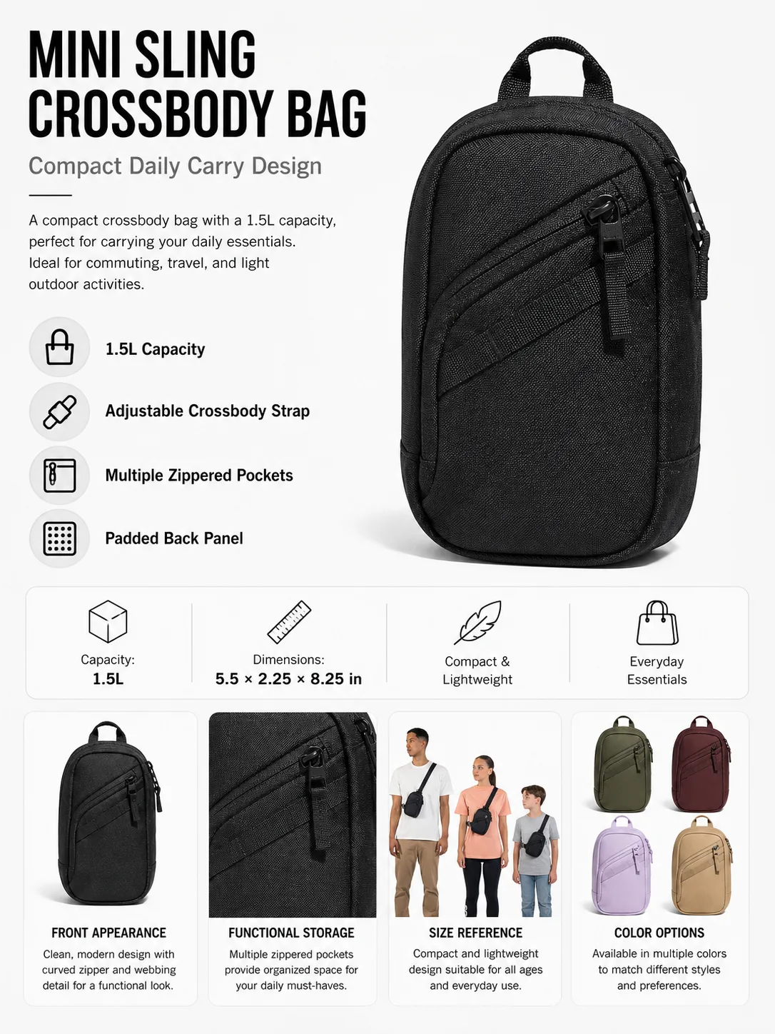 Custom Sling Crossbody Bag Supplier